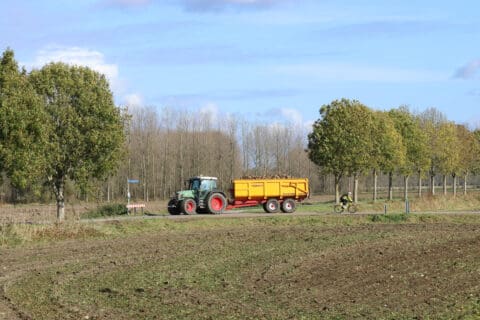 Tractor met aanhanger