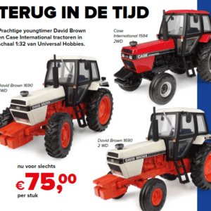 Youngtimer David Brown en Case International tractoren